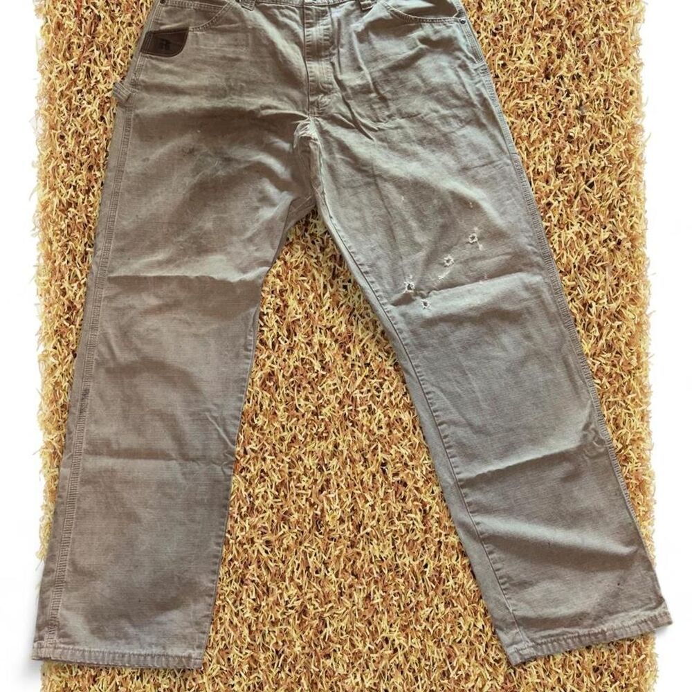 Wrangler Men's Brown and Grey Jeans